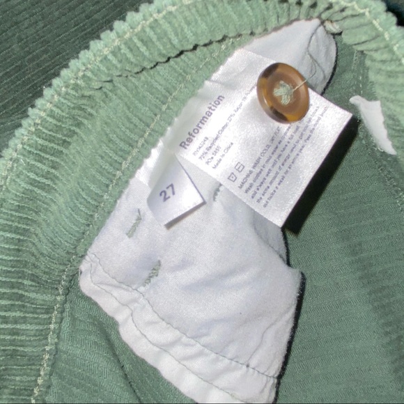 ❌SOLD❌ Reformation Green Corduroy Austin Pants - Picture 9 of 9